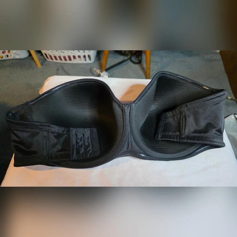 Wacoal Black Strapless Underwire Bra Size 38H - Picture 5 of 6